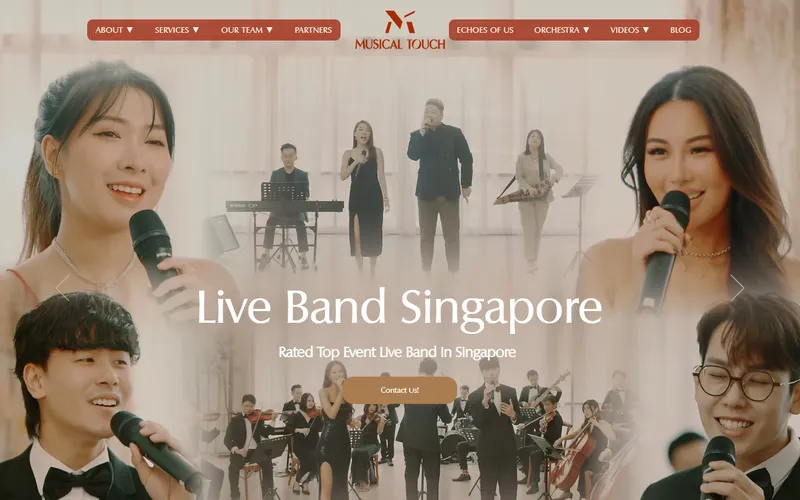 Musical Touch live band Singapore homepage