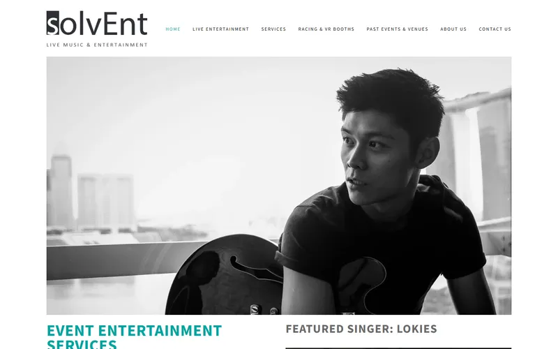 Solve entertainment agency Singapore homepage