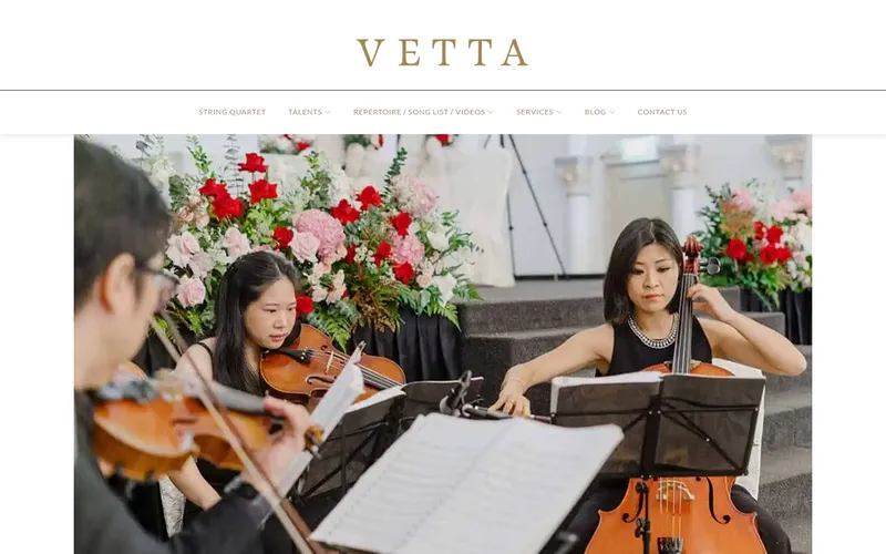 VETTA string quartet Singapore homepage