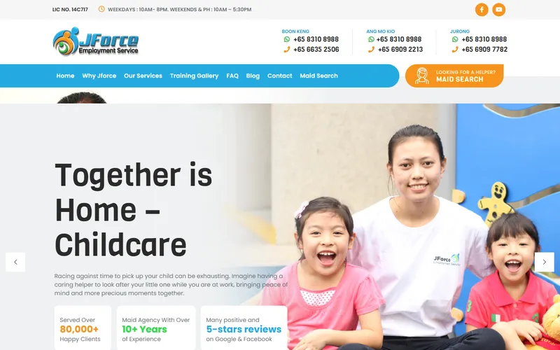 JForce Employment Service homepage