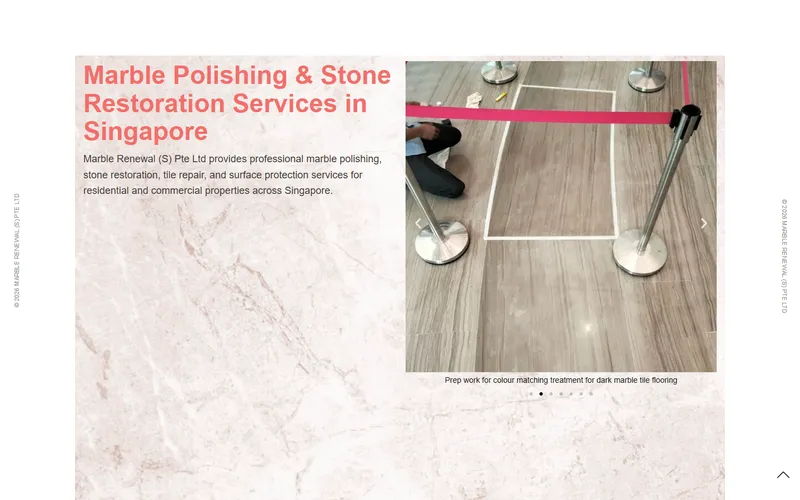 Marble Renewal Singapore homepage