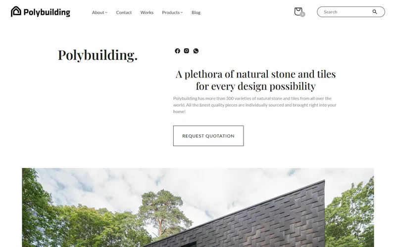 Polybuilding natural stone supplier Singapore homepage