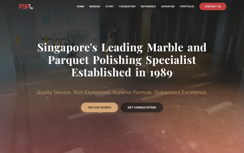 PSPL marble polishing Singapore homepage