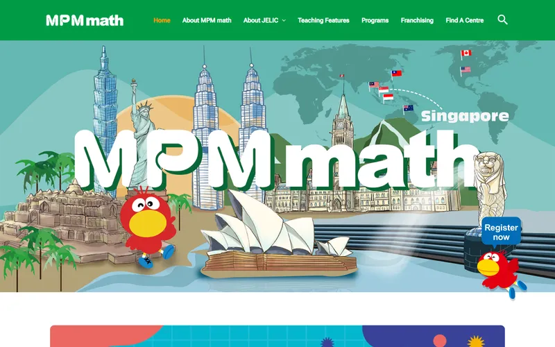 MPM Math Singapore homepage screenshot