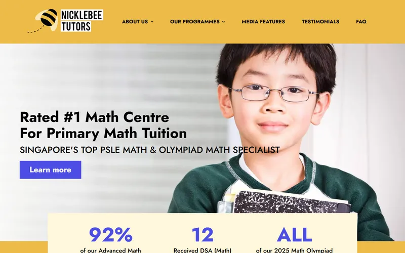 NickleBee Tutors homepage screenshot