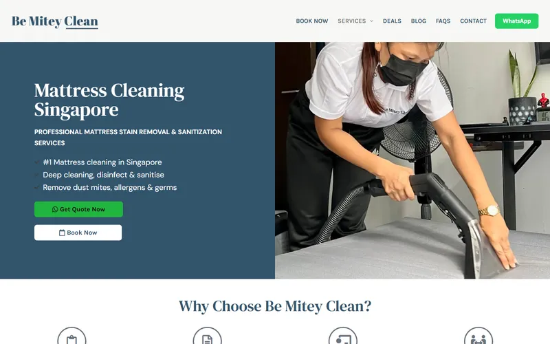 Be Mitey Clean homepage