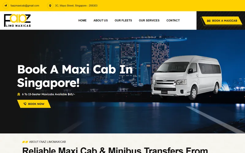 Faaz Limo Maxicab homepage