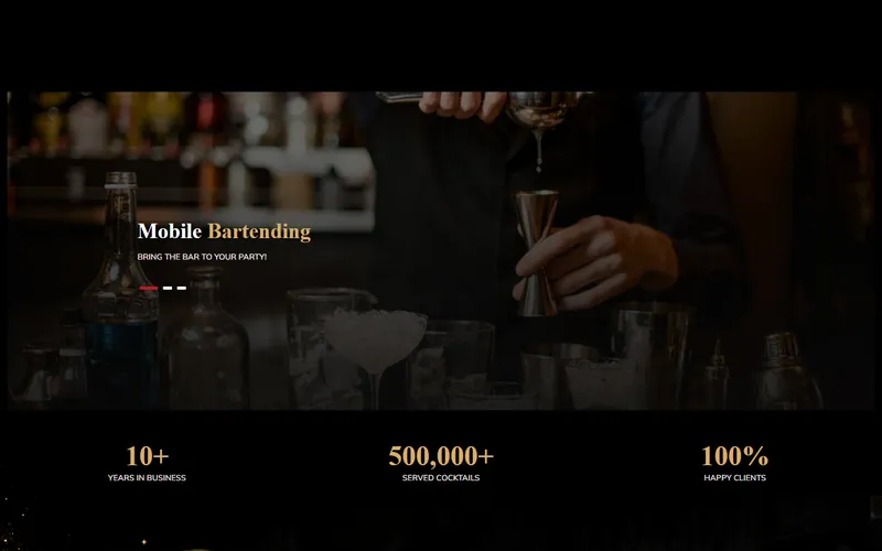 My Bartender mobile bar Singapore homepage