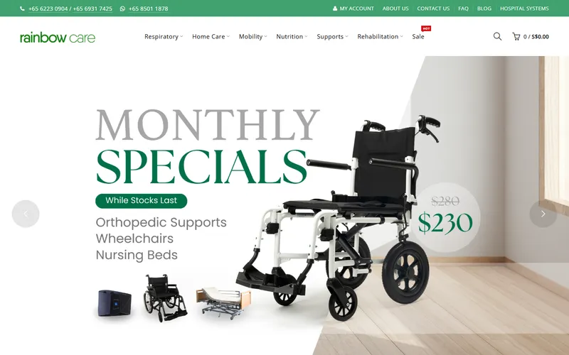 Rainbow Care homepage