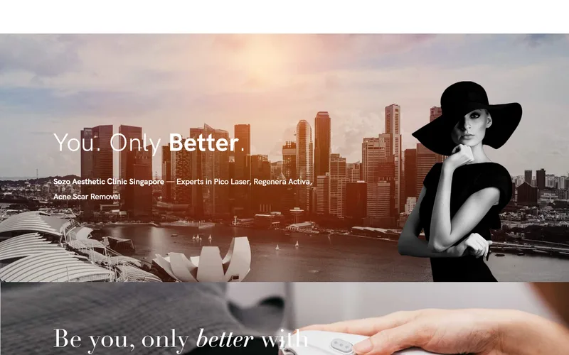 Sozo Aesthetic Clinic homepage