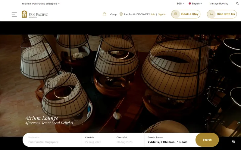Pan Pacific Singapore homepage