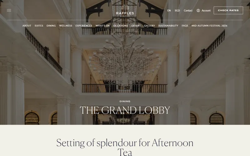 Raffles Hotel Singapore homepage