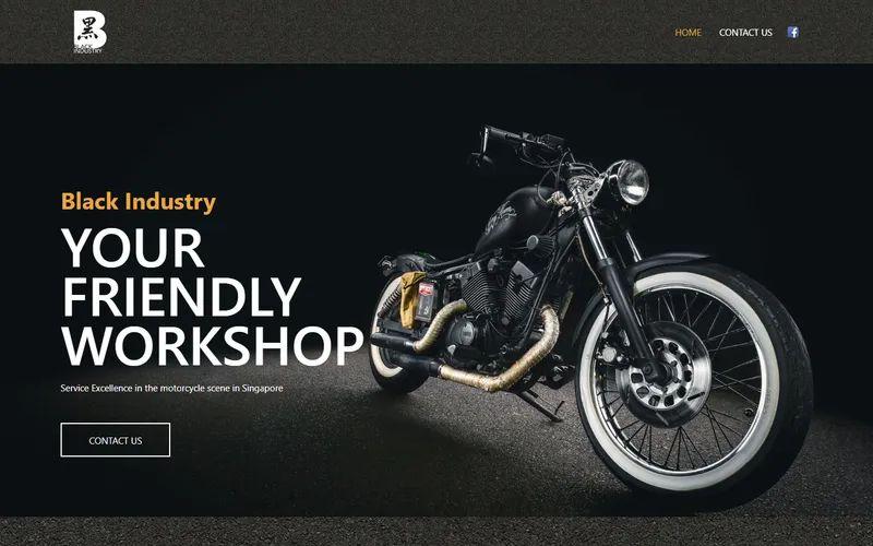 Black Industry Motorcycle Servicing homepage