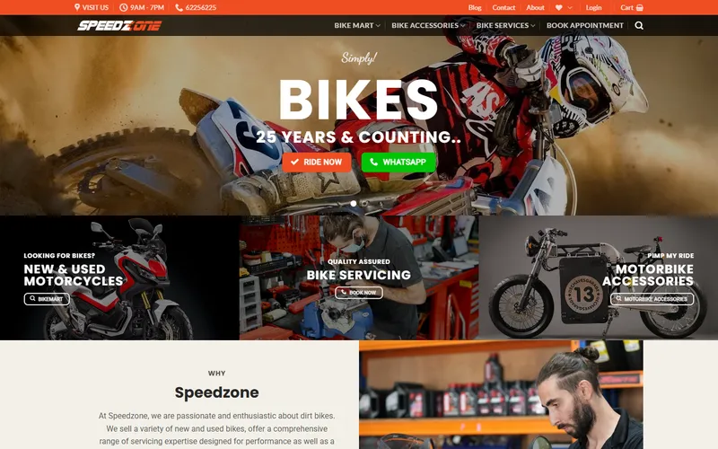 Speedzone homepage