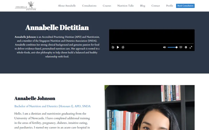 Dietitian.sg homepage
