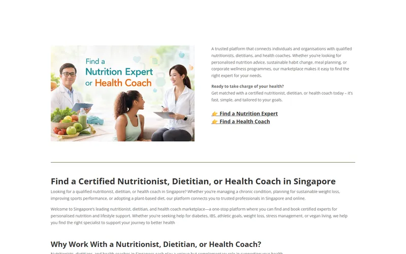 Nutri.sg homepage