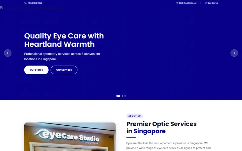 Eyecare Studio Singapore homepage