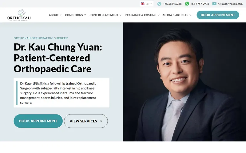 Ortho Kau Singapore homepage