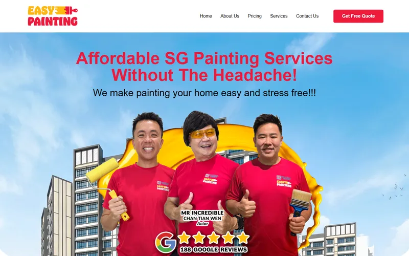 Easy Painting SG homepage