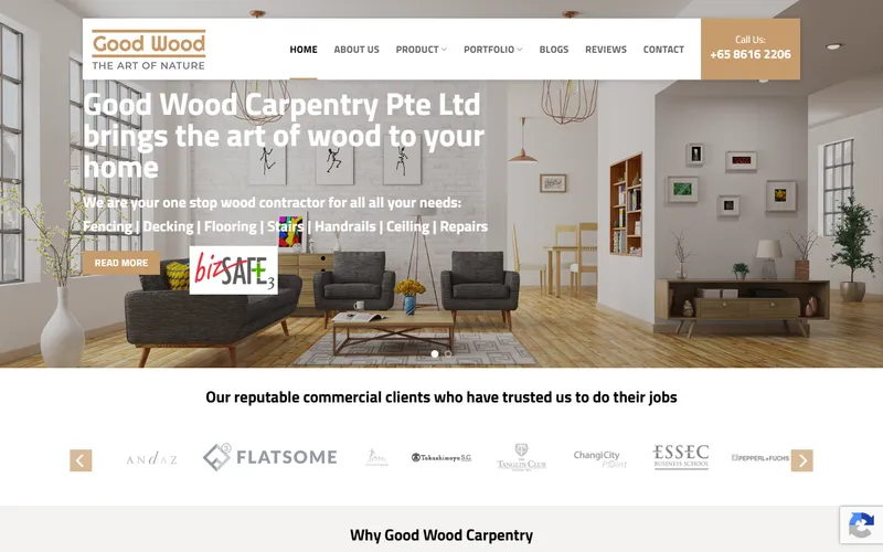 Good Wood Carpentry parquet flooring Singapore homepage