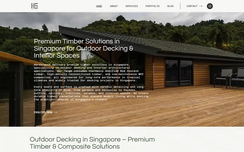Hardscapes parquet flooring Singapore homepage