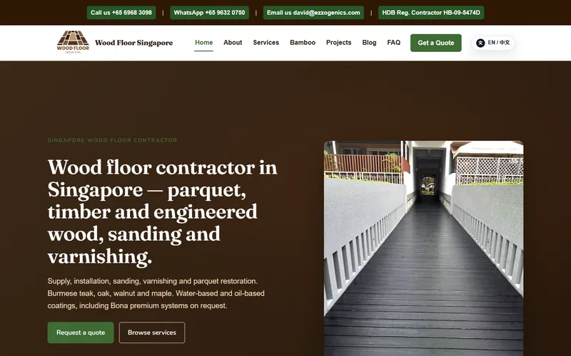 WoodFloor.com.sg parquet flooring Singapore homepage