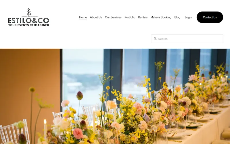 Estilo and Co event styling Singapore homepage