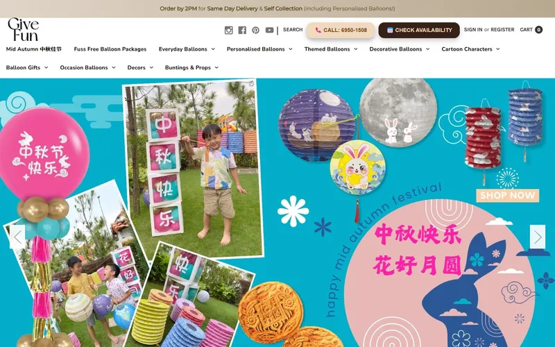 Give Fun Singapore homepage