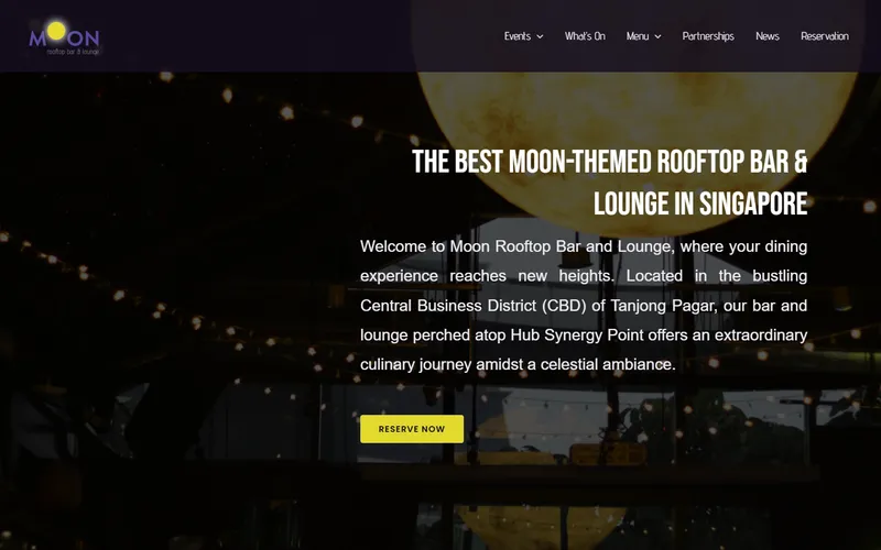 Moon Rooftop Bar party venue Singapore homepage