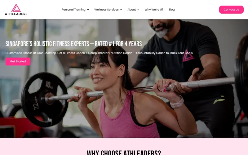 Athleaders homepage
