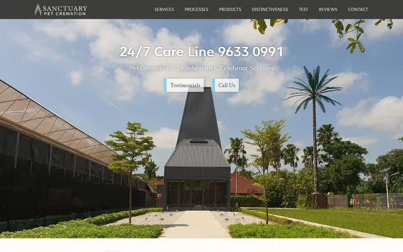 Sanctuary Pet Cremation homepage