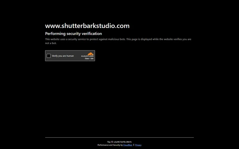 ShutterBark Studio dog photography homepage