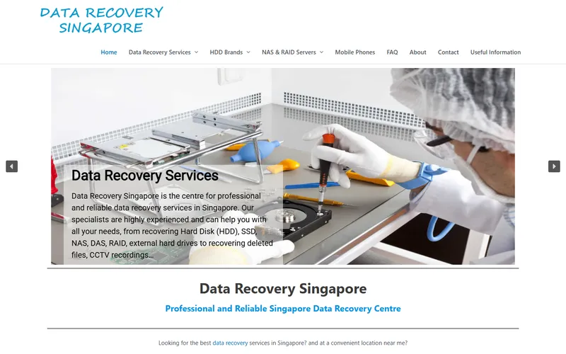 Data Recovery Singapore homepage