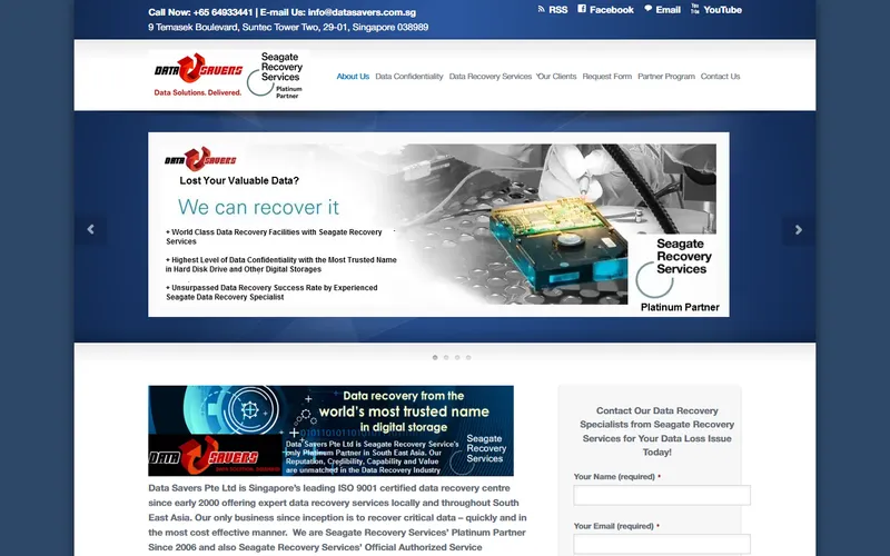 Data Savers homepage