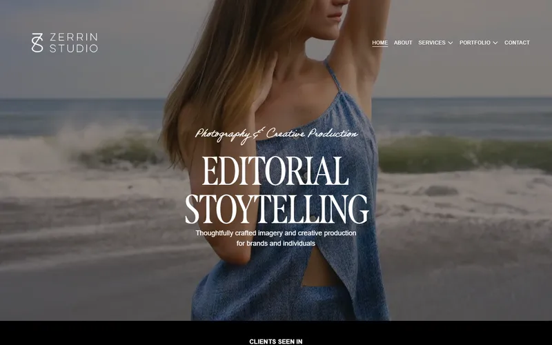 Zerrin Studio fashion studio rental homepage