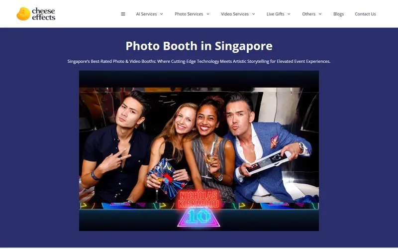 Cheese Effects photo booth Singapore homepage