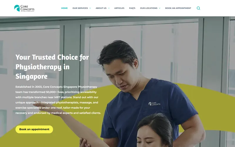 Core Concepts homepage screenshot