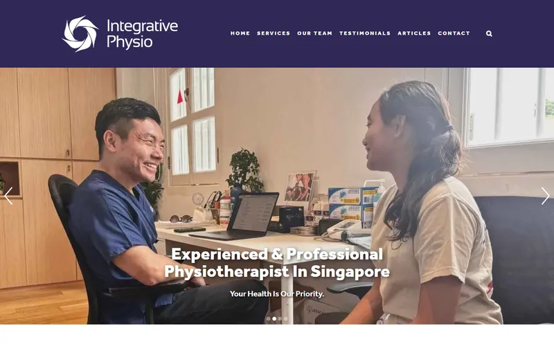 Integrative Physio homepage screenshot