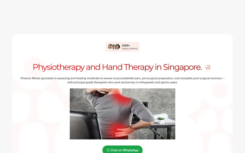 Phoenix Rehab homepage screenshot
