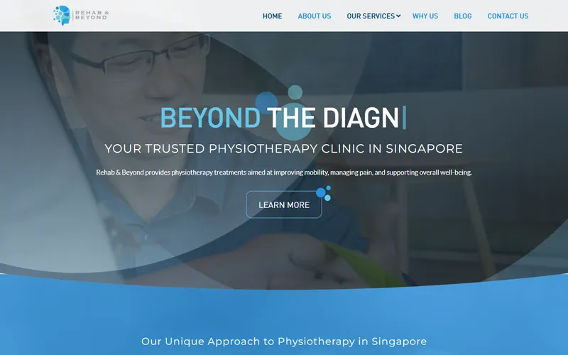 Rehab and Beyond homepage screenshot