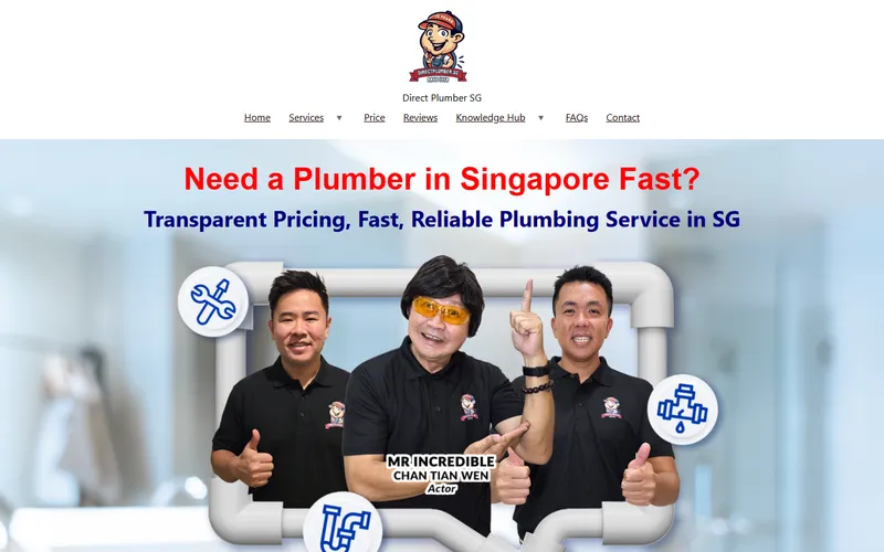 Direct Plumber SG homepage