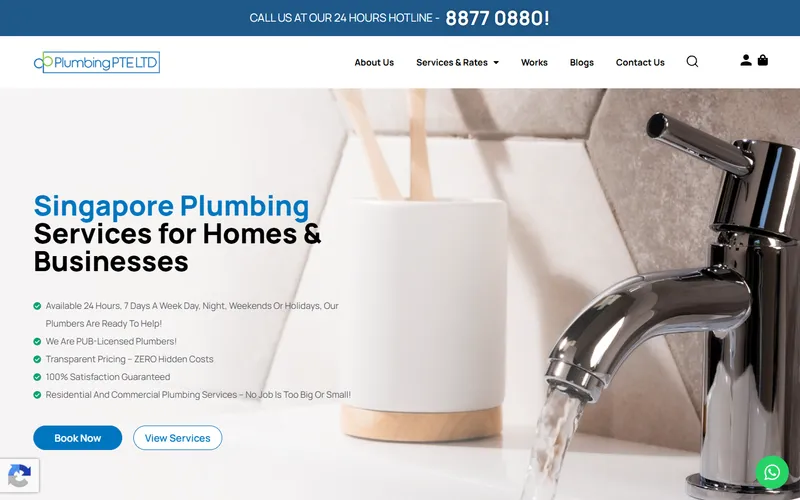 QB Plumbing homepage