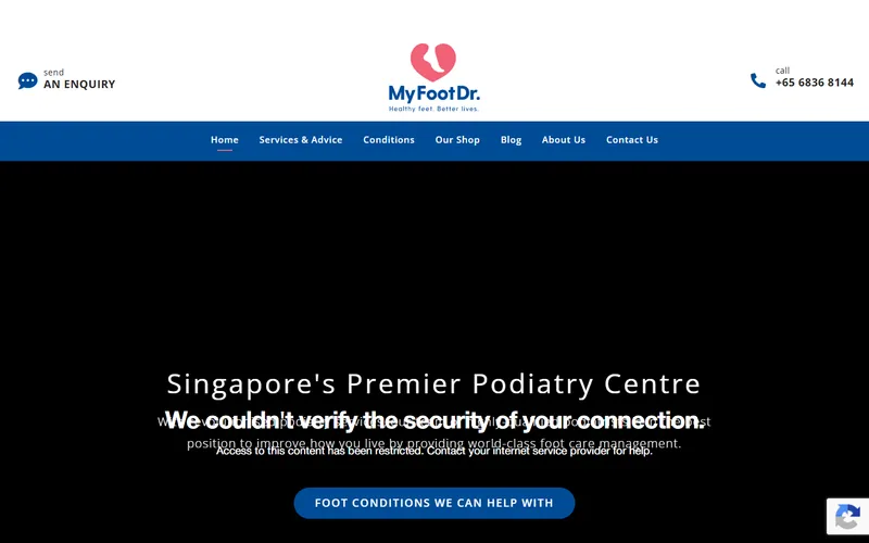 My Foot Dr Singapore homepage