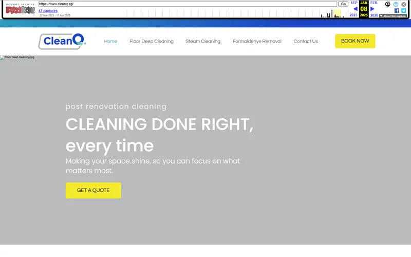 CleanQ homepage