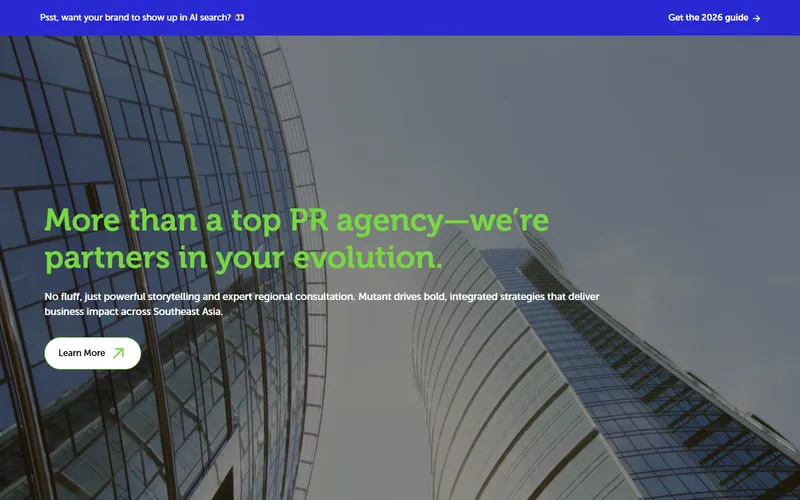 Mutant Communications Singapore homepage