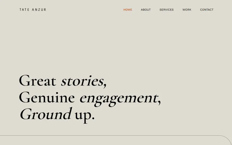 Tate Anzur Singapore homepage