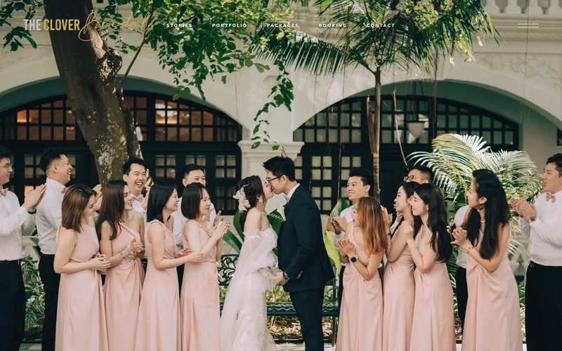 The Clover Bridal pre-wedding Singapore homepage