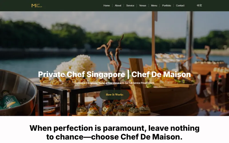 Chef De Maison private chef Singapore homepage