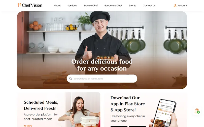 ChefVision at-home omakase Singapore homepage