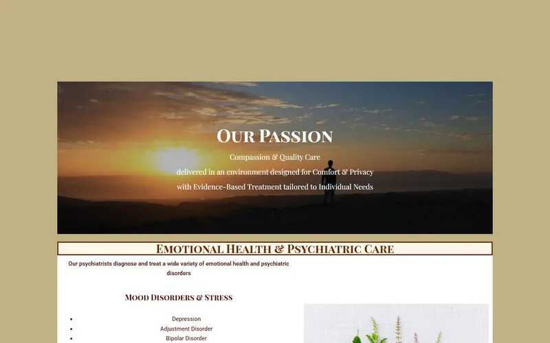 Mind Care Specialists homepage